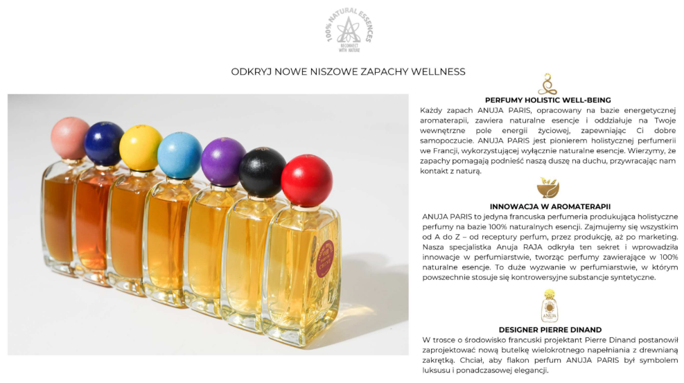 ANUJA PARIS COURONNE DE TIARÉ Polynesie PERFUMY NATURALNE